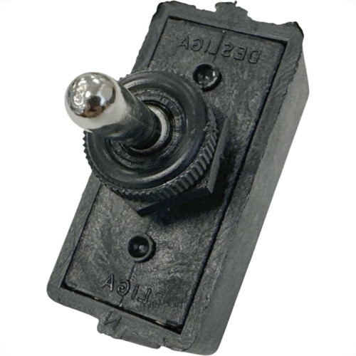 Chave Liga/Desliga Alavanca Haste Redonda Metalica Dicompel 4 Terminais Preta 15A. - Dc-105/6