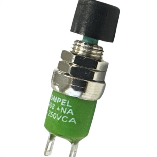 Chave Push Button Dicompel Normalmente Aberto Caixa Verde Botao Preto - Dc-908/39