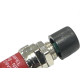 Chave Push Button Dicompel Normalmente Fechada Caixa Vermelha Botao Preto - Dc-908/40