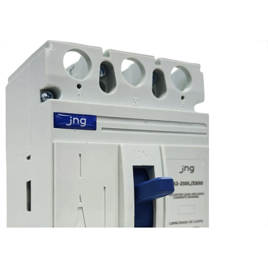 Disjuntor Jng Caixa Moldada Jm2-250L/3300 - 160A. Tripolar - 15184