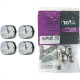 Botao Frances Sforplast Abs Cromado Com Bucha Parafuso Cartela Com 4 Pecas