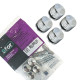 Botao Frances Sforplast Abs Cromado Com Bucha Parafuso Cartela Com 4 Pecas
