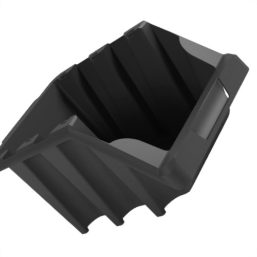 Gaveteiro Preto Bin No.3 Presto Empilhavel - Kit C/12 Pecas