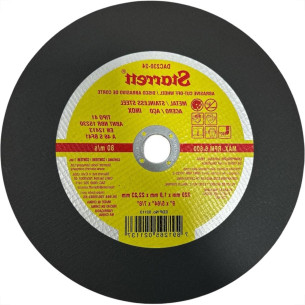 Disco Corte Aco Inox Starrett 9''X5/64''X7/8'' - Fino 1,9Mm - Dac230-24 - Kit C/6 Pecas