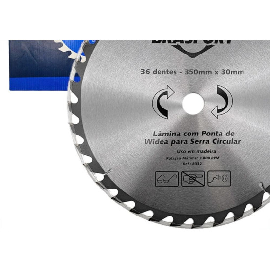 Serra Circular Widea Brasfort/Premium 350Mm X 36 Dentes X30Mm