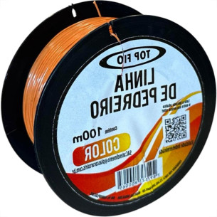 Linha Para Pedreiro 1 Fio Top Fio Laranja 100M