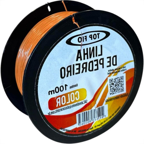 Linha Para Pedreiro 1 Fio Top Fio Laranja 100M
