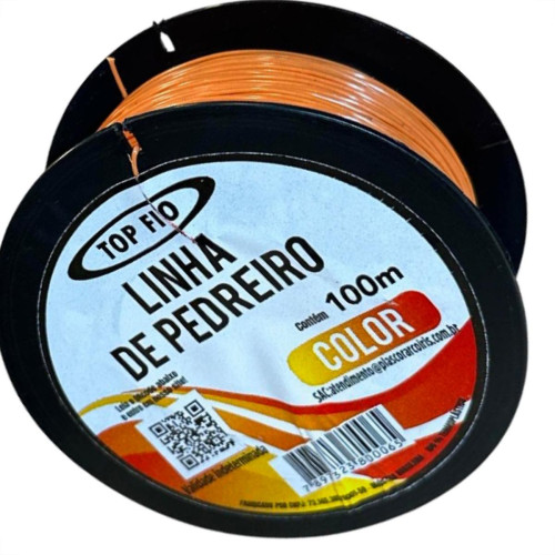 Linha Para Pedreiro 1 Fio Top Fio Laranja 100M