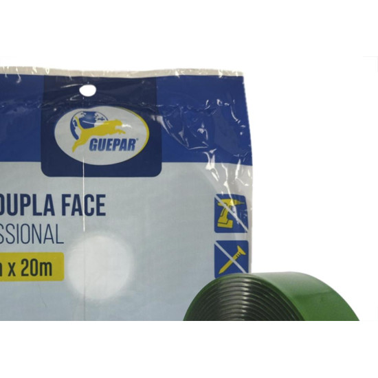 Fita Dupla Face Guepar Profissional Transparente - 2Kg - 12Mm X 20M - 07808