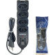 Filtro Linha Dicompel 4 Tomadas 2P+T. Preto 10A. Com Chave Liga Desliga Bivolt - Dc-605/11