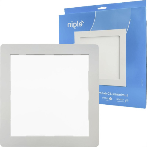 Plafon Led Embutir Elgin Quadrado 24W. 1920Lm. 4000K. Bivolt Branco