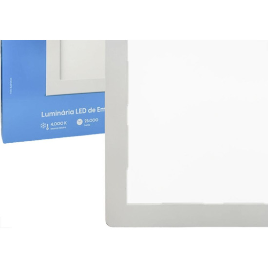 Plafon Led Embutir Elgin Quadrado 24W. 1920Lm. 4000K. Bivolt Branco