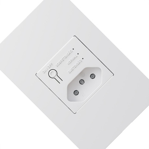 Conjunto Qualitronix Branco Tomada Com Dps Protector Linha Informatica - 0101026Br