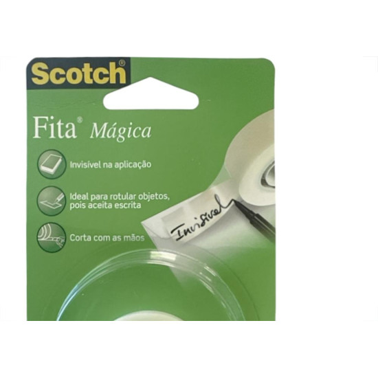 Fita Magica 3M Scotch Invisivel - Aceita Escrita 12Mm X 20M