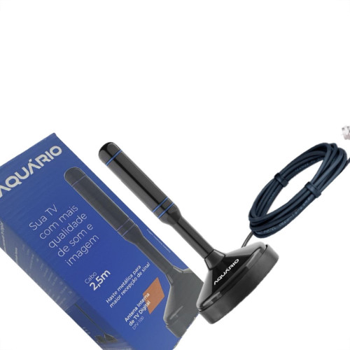 Antena Interna Aquario Digital Hdtv Com Cabo 2,5M