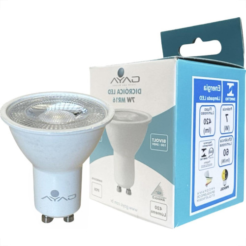 Lampada Dicroica Led Gaya 7W. Mr16 Bivolt 2700K - 9254
