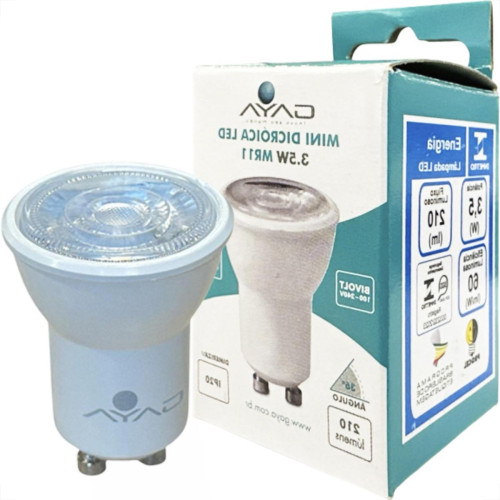 Lampada Dicroica Led Gaya Mini 3,5W. Mr11 Bivolt 2700K - 9250