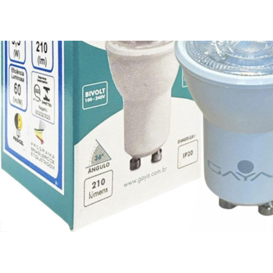 Lampada Dicroica Led Gaya Mini 3,5W. Mr11 Bivolt 2700K - 9250