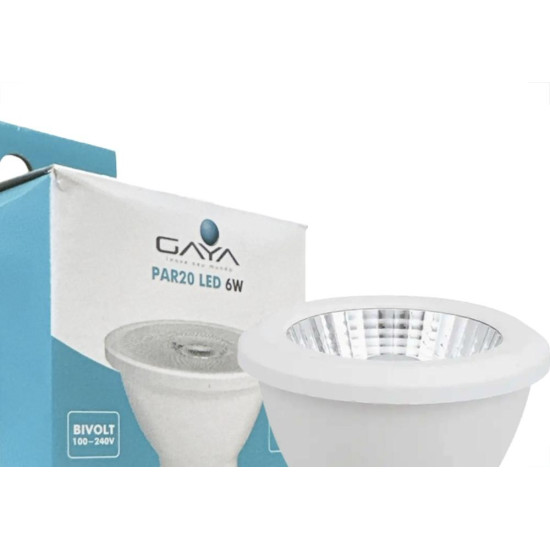 Lampada Led Par 20 Gaya 6W. 420Lm Ip65 Bivolt 2700K. Rosca E-27 - 9255