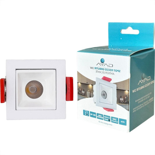 Spot Mini De Embutir Led Gaya Focco 3W 4000K Bivolt Branco 45º Ip20 - 7579