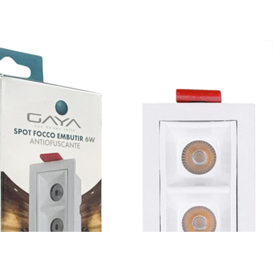 Spot Mini De Embutir Led Gaya Focco 6W 4000K Bivolt Branco 45º Ip20 - 7580