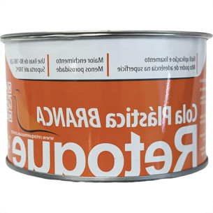 Massa Plastica Retoque Branca 400G - Kit C/12 Pecas