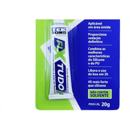 Cola Selante Tekbond Fix Tudo Incolor 20Gr Blister