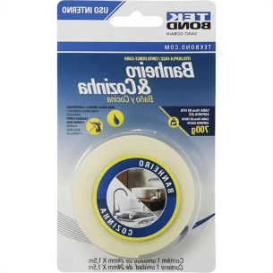 Fita Dupla Face Tekbond Banheiro Cozinha 24Mm X 1,5M - 700G