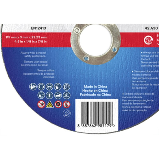 Disco Desbaste 3M - 4.1/2''X1/8''X7/8''