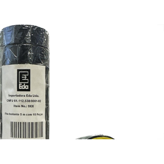 Fita Isolante Eda 5M Preta 9Xx - Kit C/10 Pecas