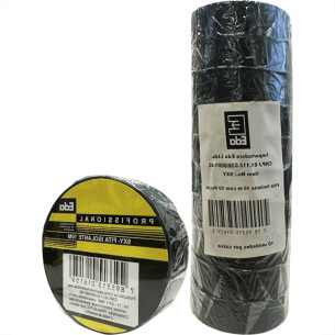Fita Isolante Eda 10M Preta 9Xy - Kit C/10 Pecas