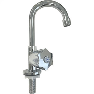 Torneira Bica Movel Lavatorio Metal Alpha 1195 - 1/4V. - C-50 Light Cromada