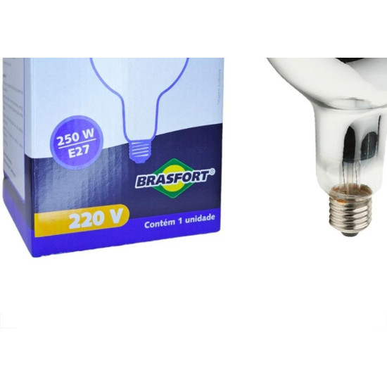 Lampada Para Secagem Infra Vermelho Brasfort 250Wx220V. Lampada Para Secagem Infra Vermelho Brasfort 250Wx220V.