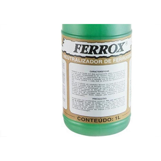 Kit C/5 - Removedor De Ferrugem Ferrox Anticorrosivo 1L Kit C/5 - Removedor De Ferrugem Ferrox Anticorrosivo 1L