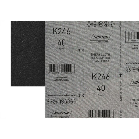 Lixa Ferro Norton 220 - Kit C/25 Pecas