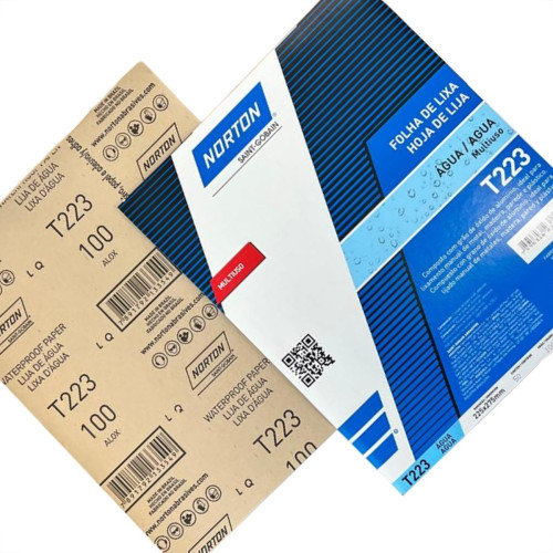 Lixa D Agua Norton 100 - Kit C/50 Pecas