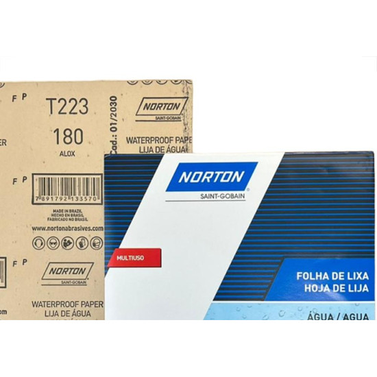 Lixa D Agua Norton 180 - Kit C/50 Pecas Lixa D Agua Norton 180 - Kit C/50 Pecas