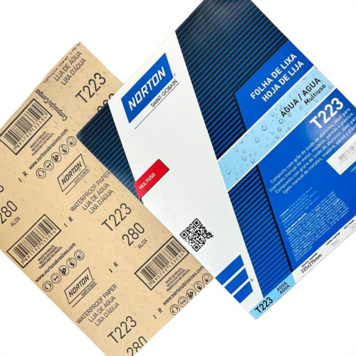 Lixa D Agua Norton 280 - Kit C/50 Pecas