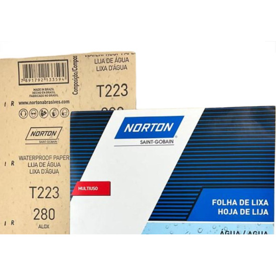 Lixa D Agua Norton 280 - Kit C/50 Pecas