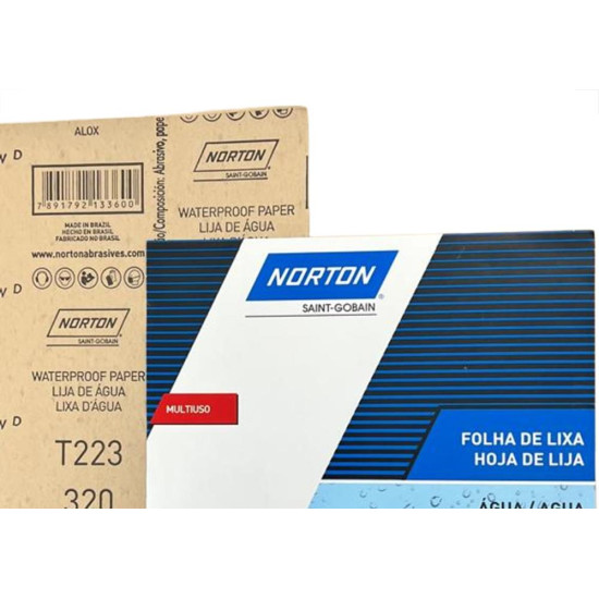 Lixa D Agua Norton 320 - Kit C/50 Pecas