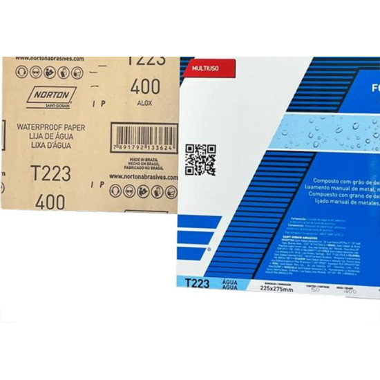 Lixa D Agua Norton 400 - Kit C/50 Pecas