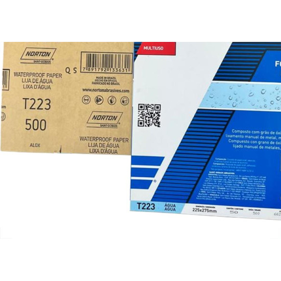 Lixa D Agua Norton 500 - Kit C/50 Pecas