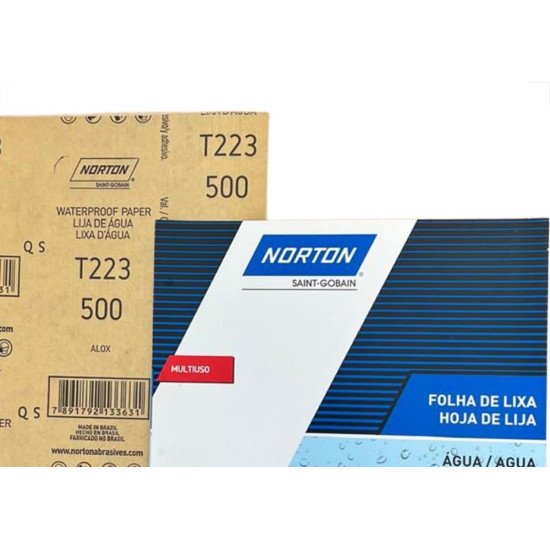 Lixa D Agua Norton 500 - Kit C/50 Pecas