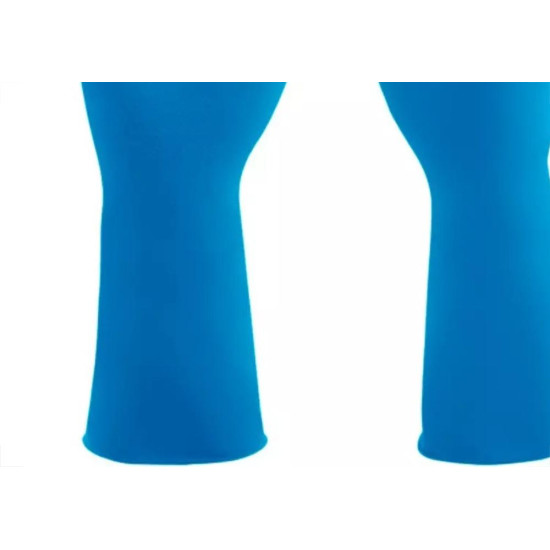 Luva Borracha Mucambo Azul Pro 137 Lisa Antiderrapante - 8-G - Kit C/10 Pecas Luva Borracha Mucambo Azul Pro 137 Lisa Antiderrapante - 8-G - Kit C/10 Pecas