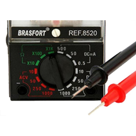 Multimetro Analogico Brasfort Acompanha Pilhas Ref-8521 Multimetro Analogico Brasfort Acompanha Pilhas Ref-8521