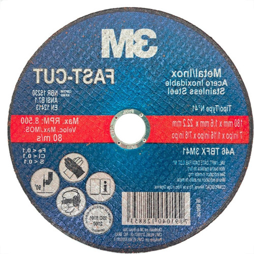 Disco Aco Inox 3M - 7''X1/16''X7/8'' Fast-Cut - Fino 1,6Mm Disco Aco Inox 3M - 7''X1/16''X7/8'' Fast-Cut - Fino 1,6Mm