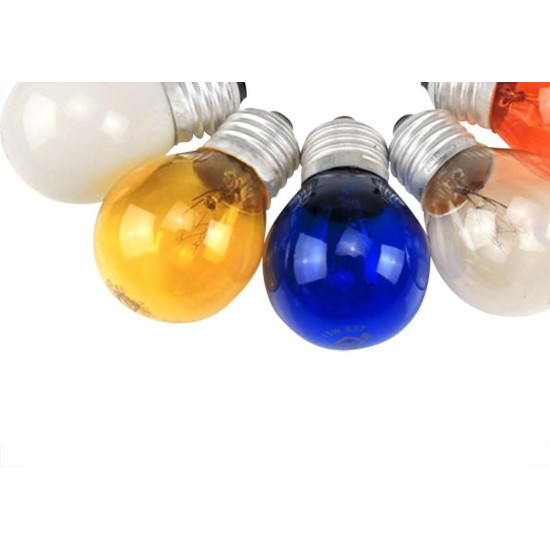 Lampada Colorida Brasfort 15Wx127V. Sortida - Kit C/25 Pecas