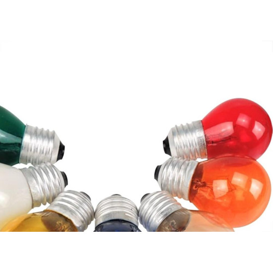 Lampada Colorida Brasfort 15Wx127V. Sortida - Kit C/25 Pecas