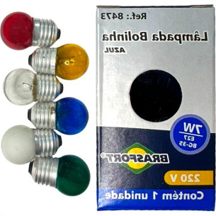 Lampada Bolinha Brasfort 7Wx220V. Sortida - Kit C/25 Pecas