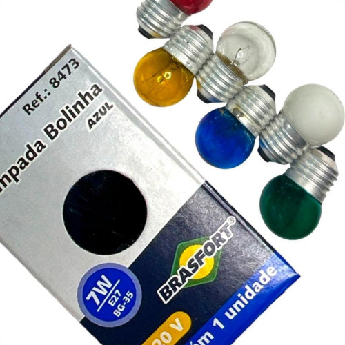 Lampada Bolinha Brasfort 7Wx220V. Sortida - Kit C/25 Pecas